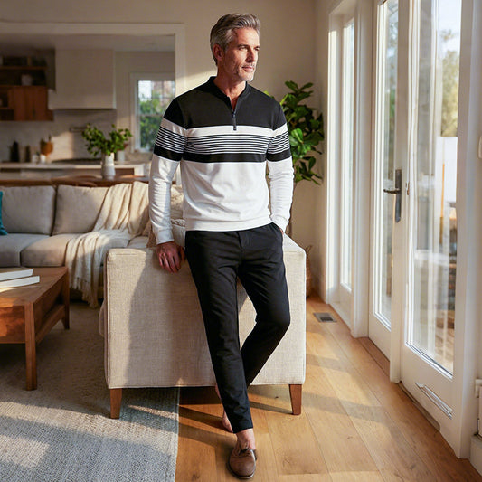 Conjunto para hombre: jersey con estampado gráfico y pantalones