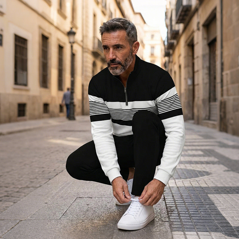 Conjunto para hombre: jersey con estampado gráfico y pantalones